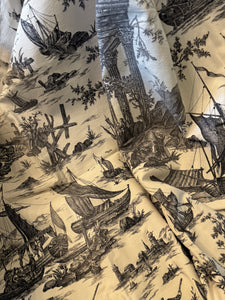 Vintage French Nautical Scenes Toile