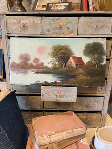 Original Signed Antique French Oil Painting - Barbazon Scool