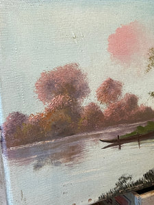 Original Signed Antique French Oil Painting - Barbazon Scool