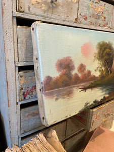 Original Signed Antique French Oil Painting - Barbazon Scool