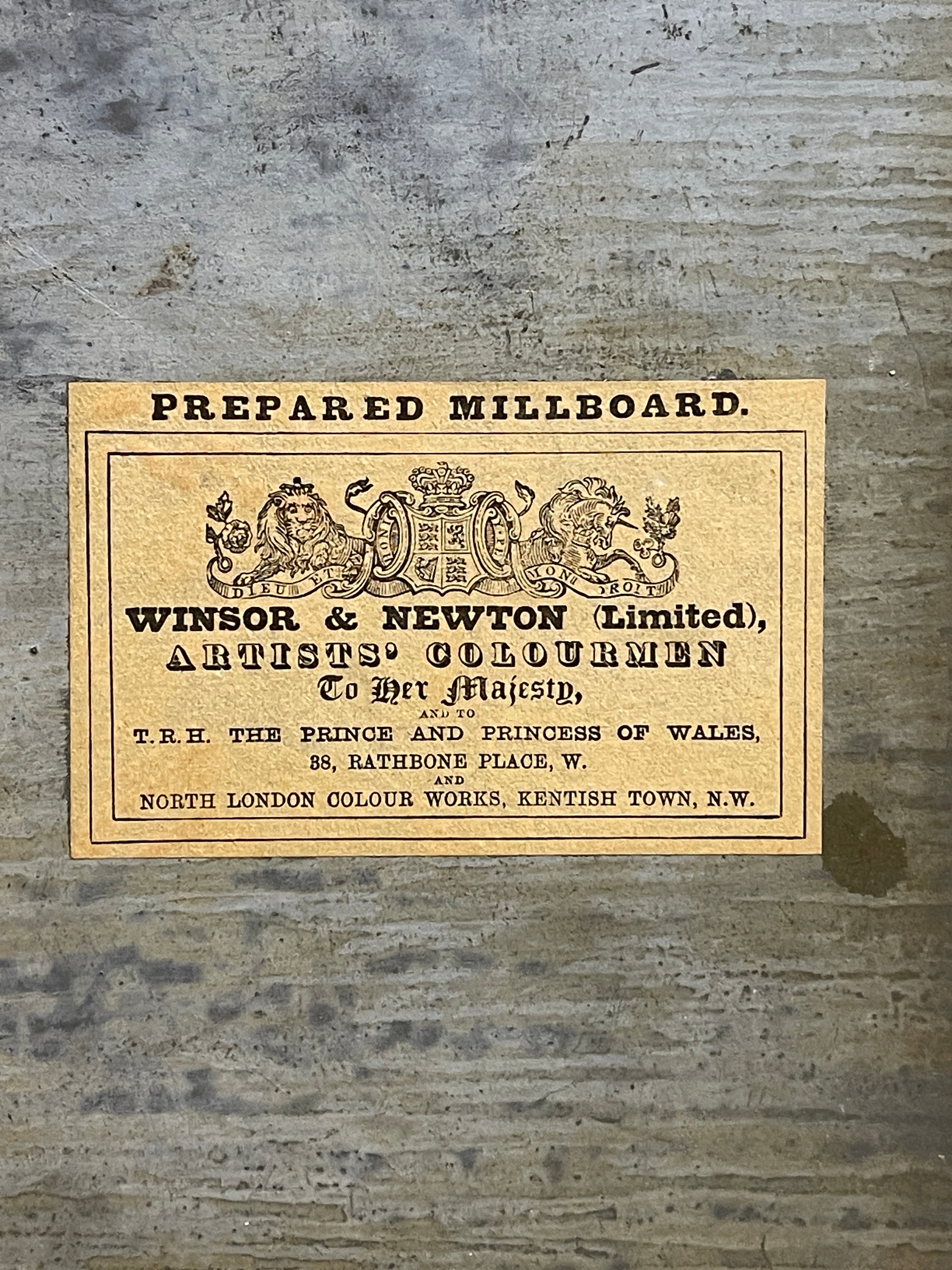 Antique English Oil Painting on Millboard Circa 1880's