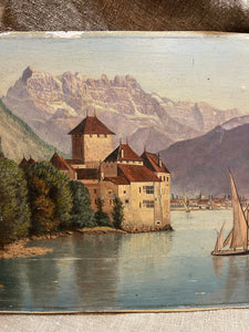 Antique English Oil Painting on Millboard Circa 1880's