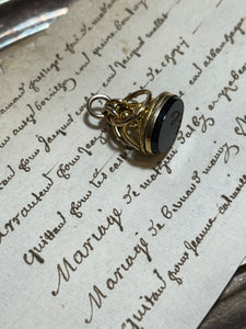 Antique Fob Pendant Possibly Onyx