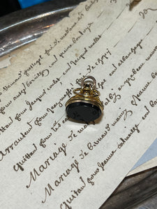 Antique Fob Pendant Possibly Onyx