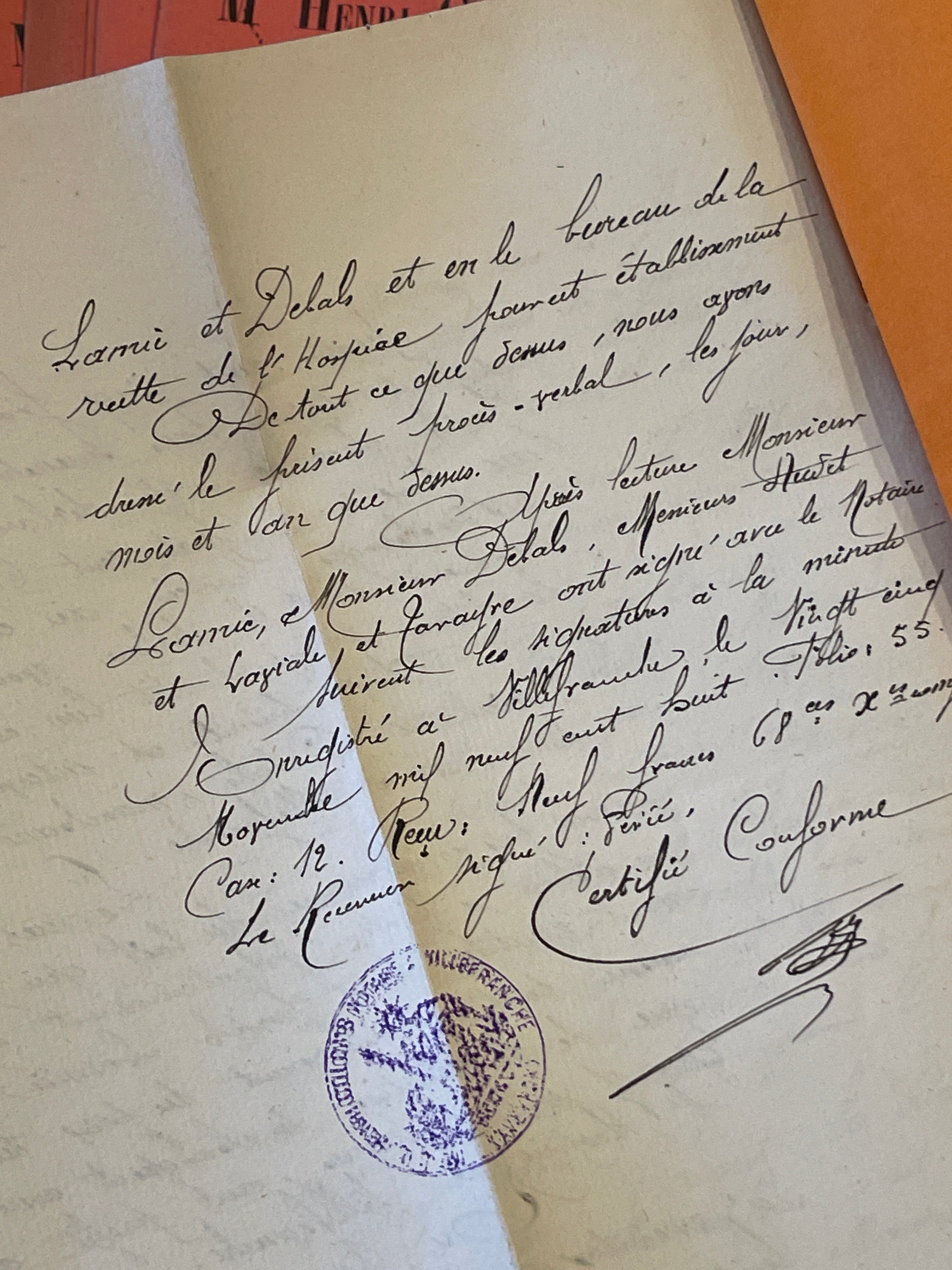 Original BEAUTIFUL Antique French Document folders