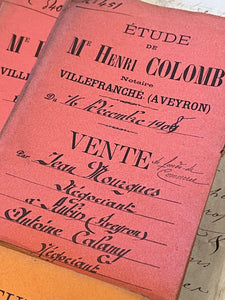 Original BEAUTIFUL Antique French Document folders