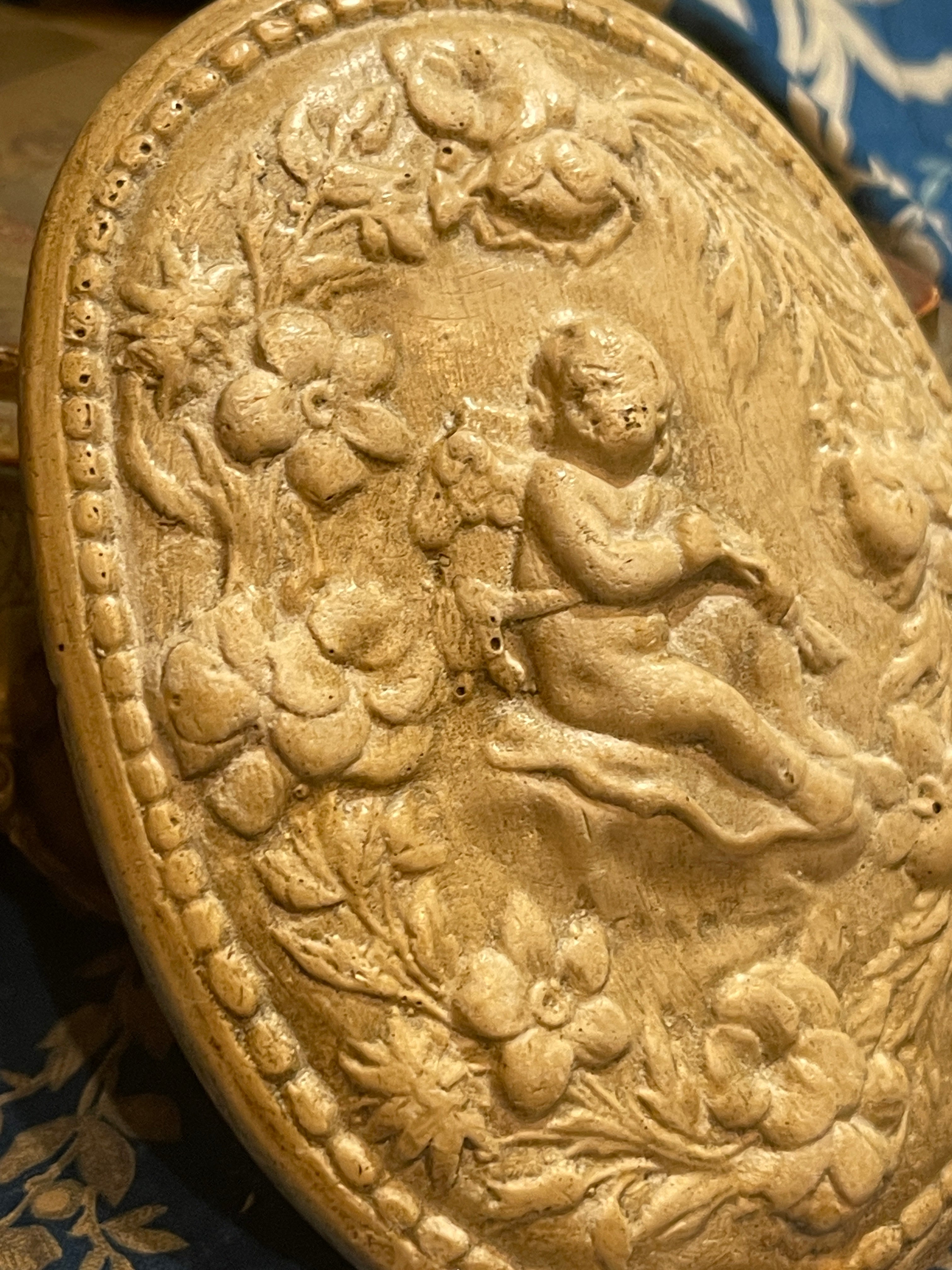 Oval Hand Carved Polished Angel