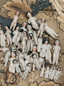 1" - 3" Vintage German Painted Frozen Charlotte's