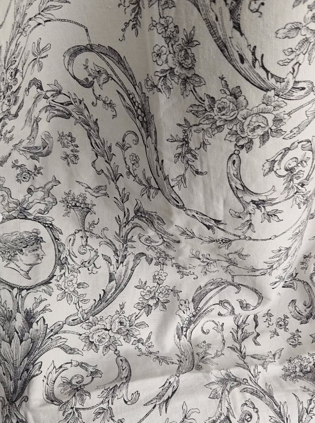 Vintage French Classical Printed Linen *
