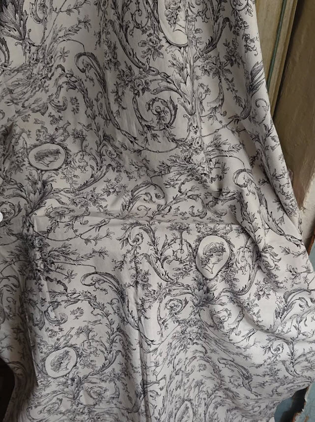 Vintage French Classical Printed Linen *