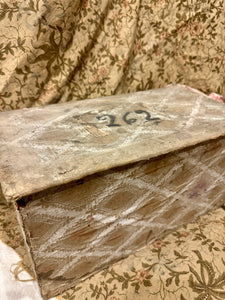 1800's Antique French Papered Box