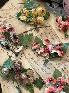 Antique French Paper Flower bundles
