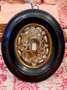 Antique 1800's French Paperolles Relic with 8 Relics