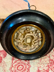Antique 1800's French Paperolles Relic with 8 Relics