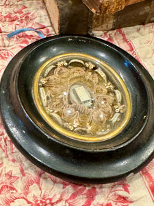 Antique 1800's French Paperolles Relic with 8 Relics