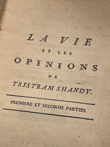 1780 - La Vie et les Opinions de Tristram Shandy
