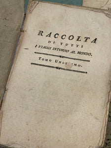 Antique Italian Collection of all journeys made around the world - Lesseps's journey 1794