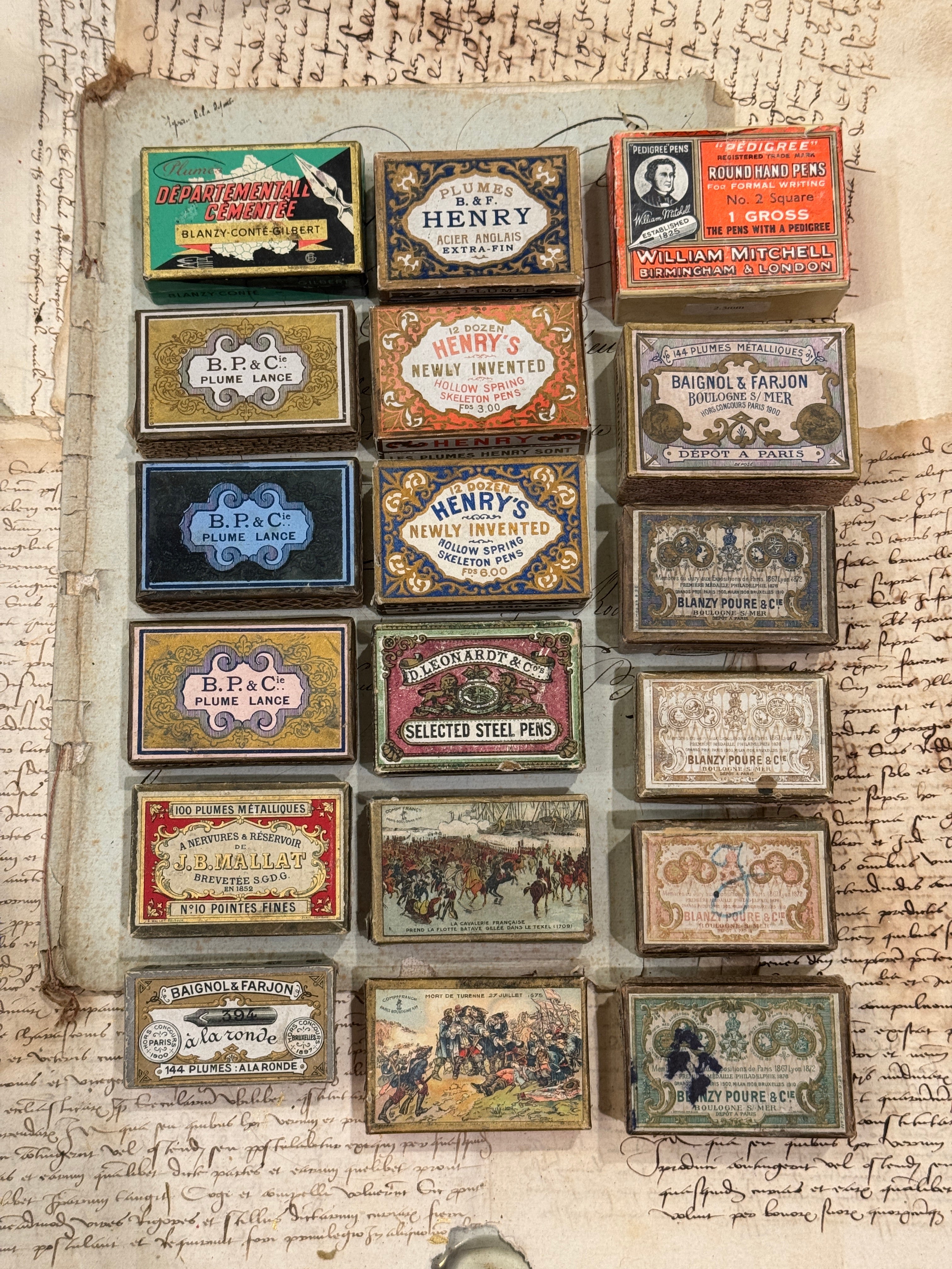 Antique and Vintage Pen Nib Boxes