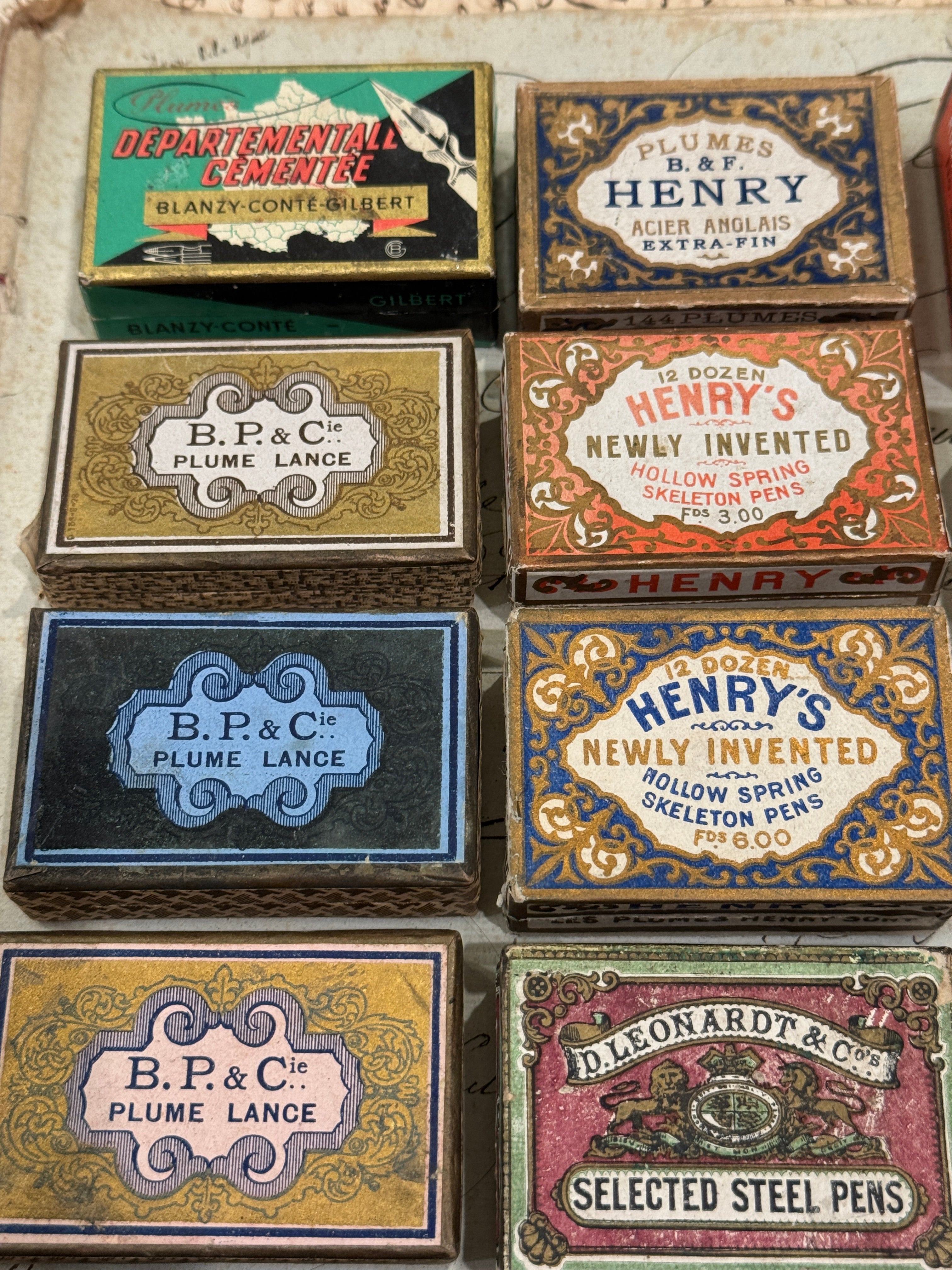 Antique and Vintage Pen Nib Boxes