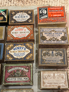Antique and Vintage Pen Nib Boxes