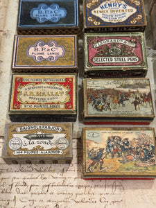 Antique and Vintage Pen Nib Boxes