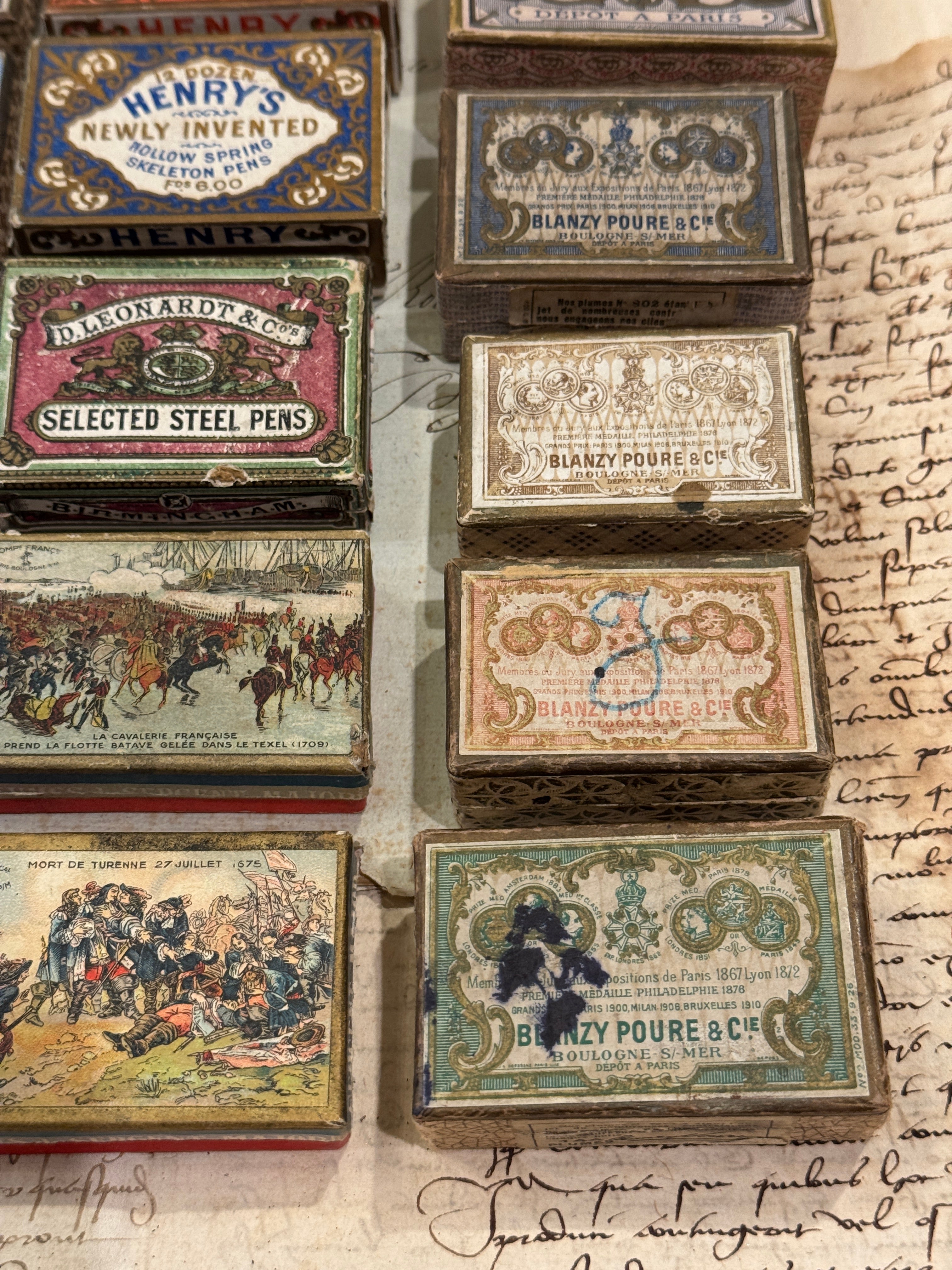 Antique and Vintage Pen Nib Boxes