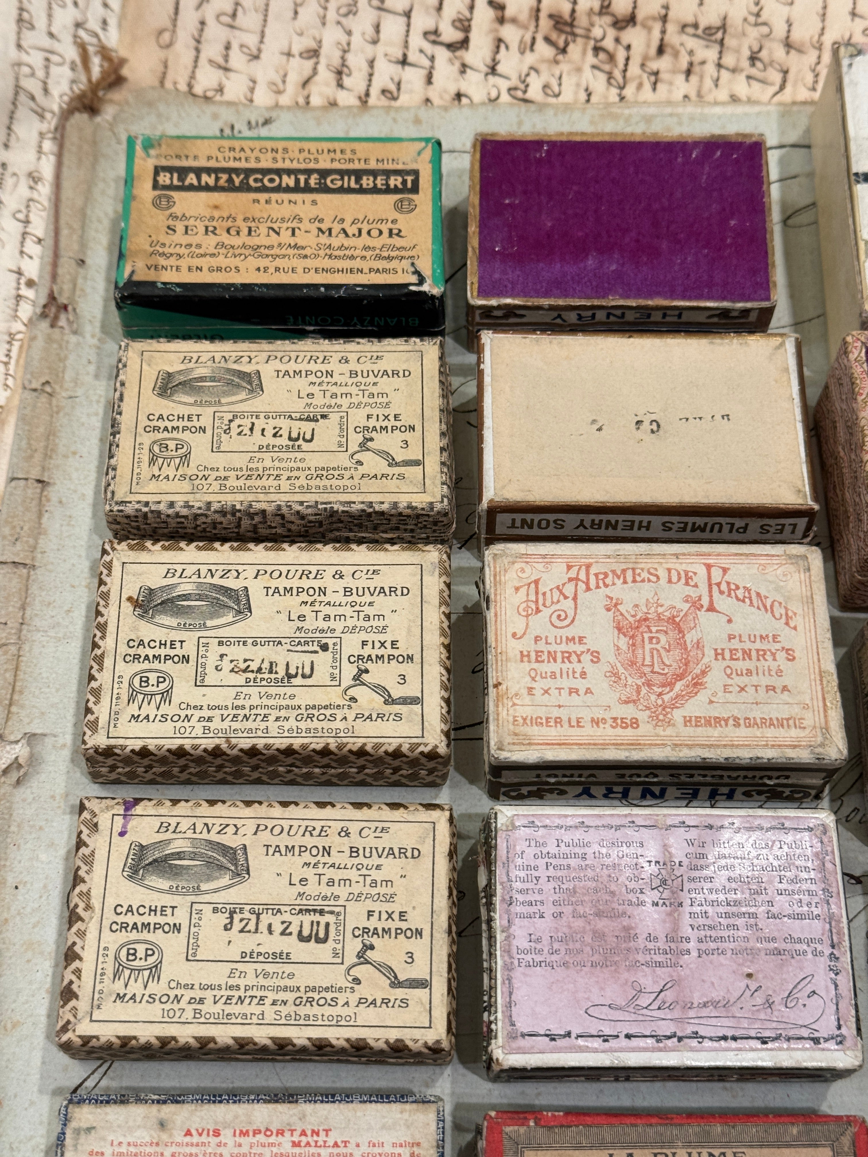 Antique and Vintage Pen Nib Boxes