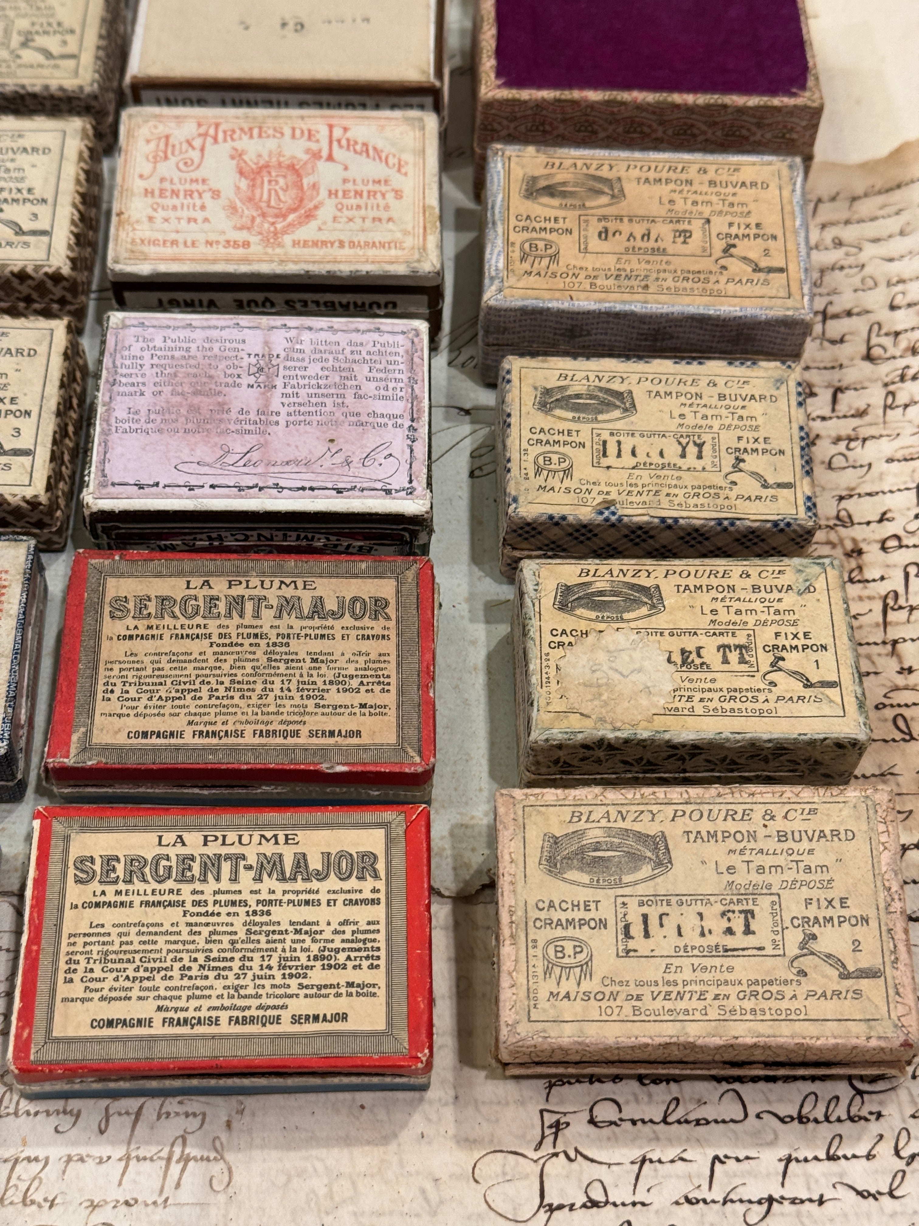 Antique and Vintage Pen Nib Boxes