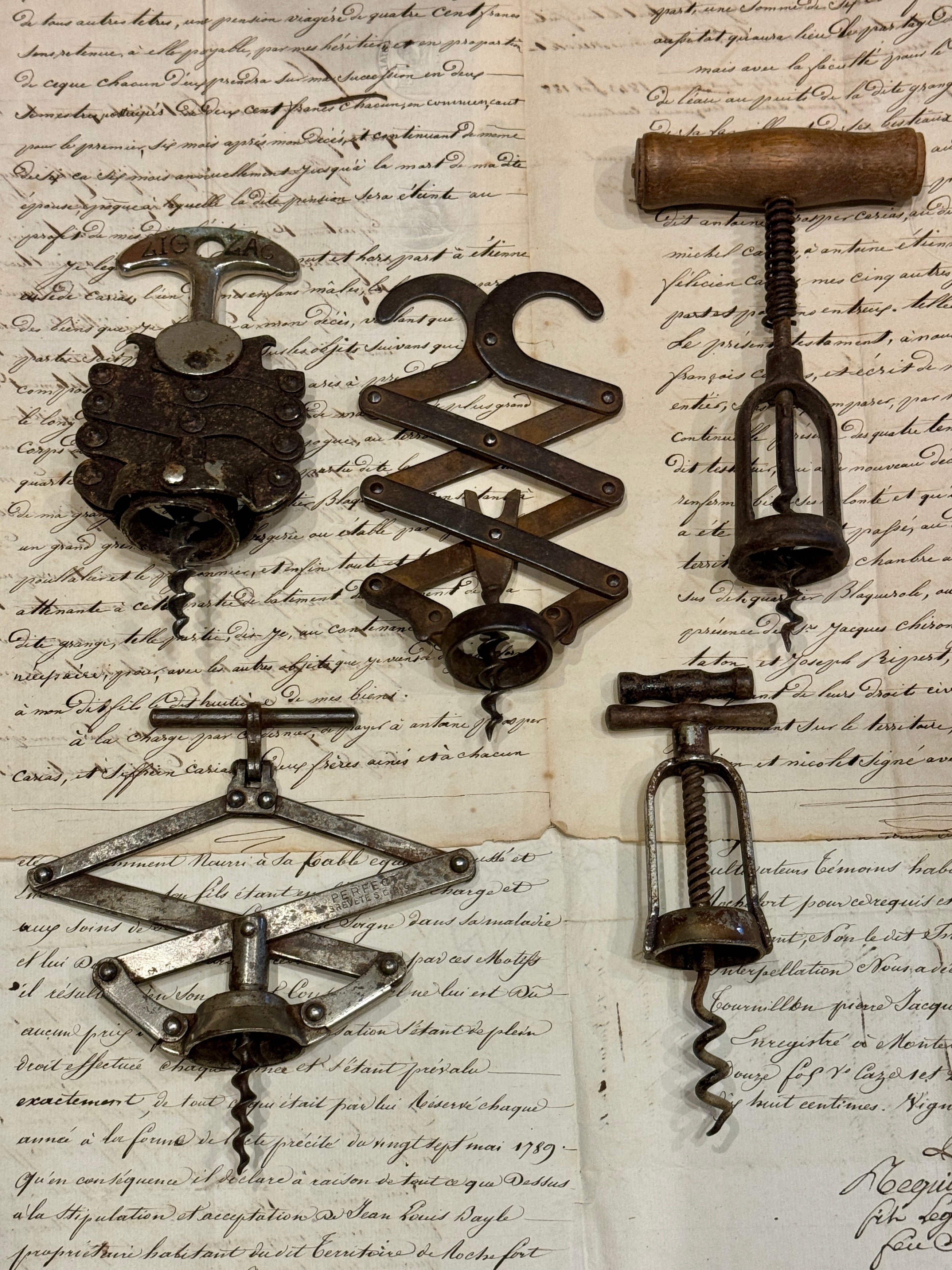 Vintage French PERFECT BREVETE Corkscrew