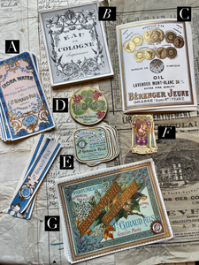 Antique Original French Perfume Labels - L