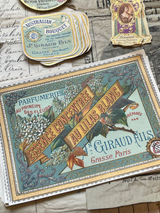 Antique Original French Perfume Labels - L