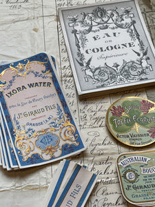 Antique Original French Perfume Labels - L
