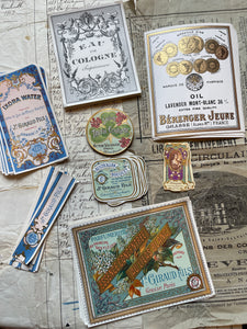 Antique Original French Perfume Labels - L