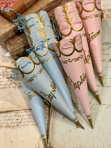 Vintage French Baptismal Bon Bon Gift Cones
