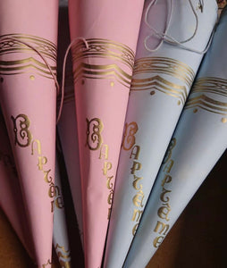Vintage 1930's French Baptismal Bon Bon Cones