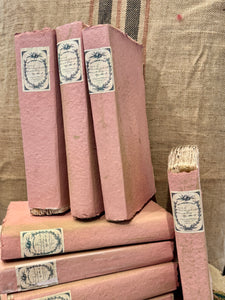 Antique French Deckled Edge Pink Books