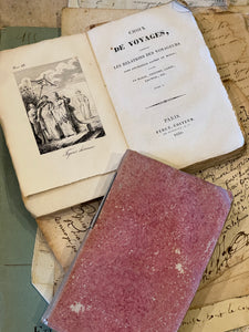 RESERVED for Cynda - Darling Antique Pink Deckled Edge French Books