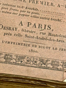1820s PINK French DICTIONNAIRE De Geographie