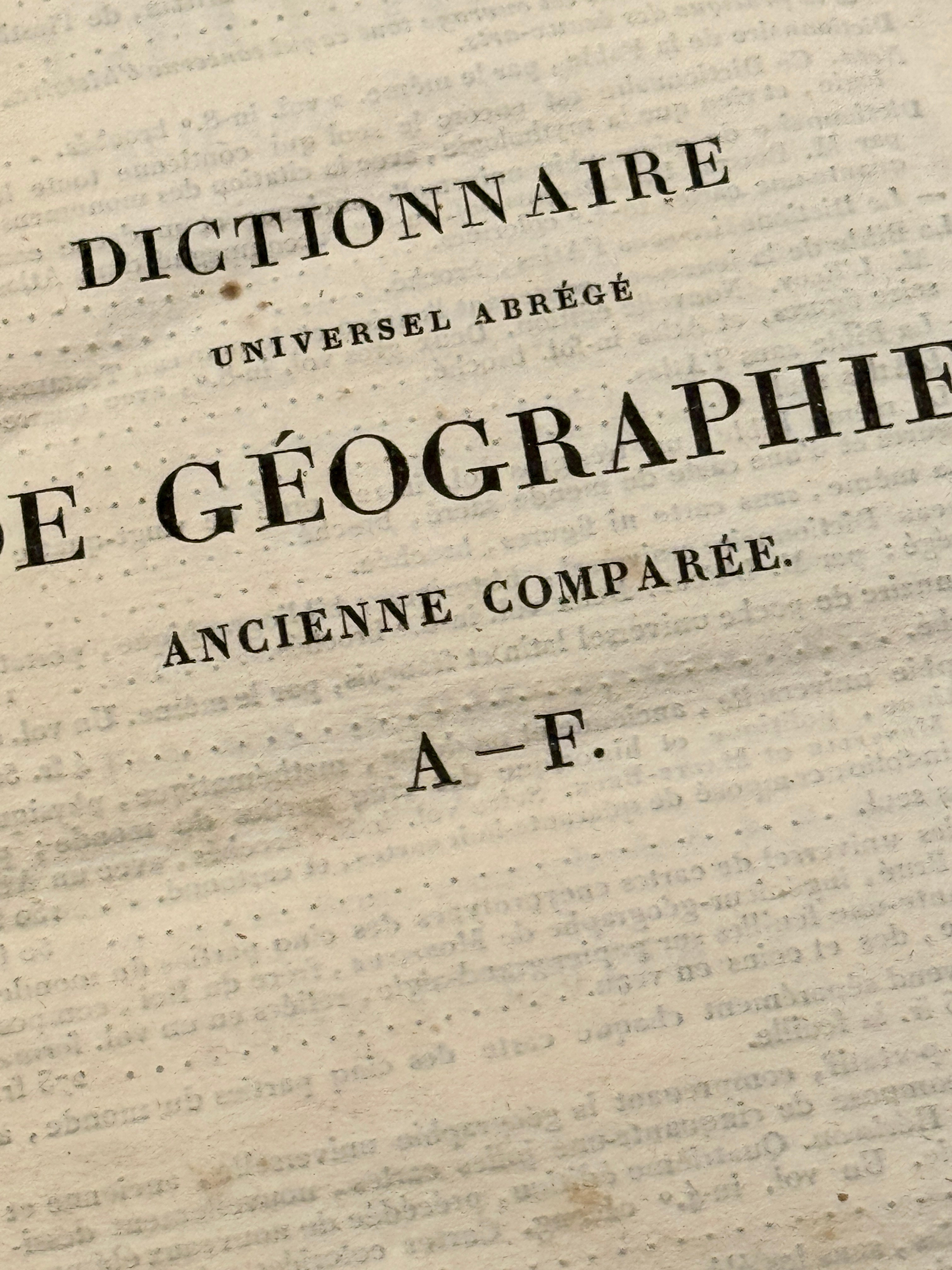 1820s PINK French DICTIONNAIRE De Geographie
