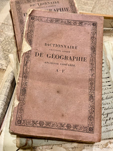 1820s PINK French DICTIONNAIRE De Geographie