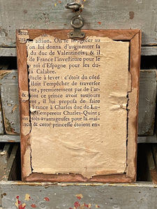 Antique French Miniature Pink Framed Engravings