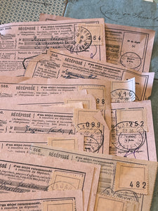 Antique PINK French "Recepisse" - Receipts