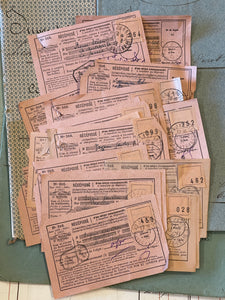 Antique PINK French "Recepisse" - Receipts