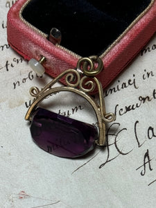 Antique Edwardian Rose Gold Swivel Fob Seal Pendant