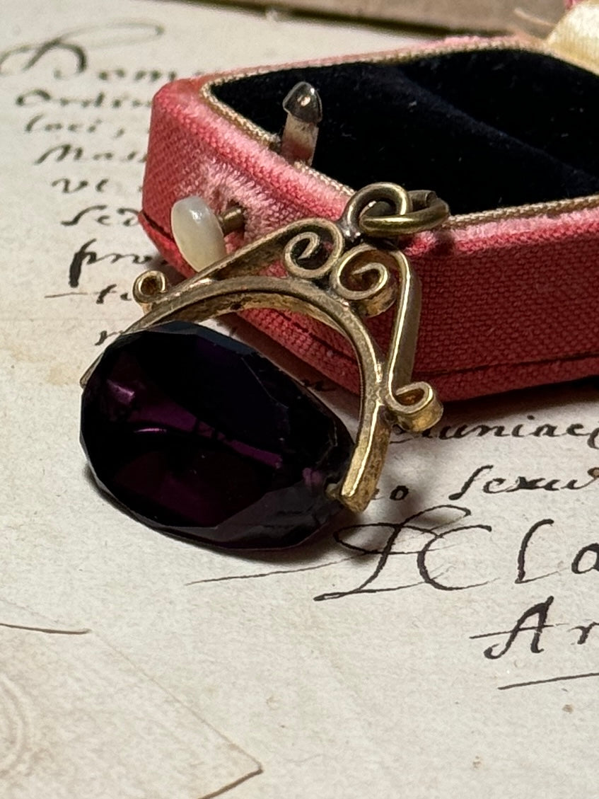 Antique Edwardian Rose Gold Swivel Fob Seal Pendant