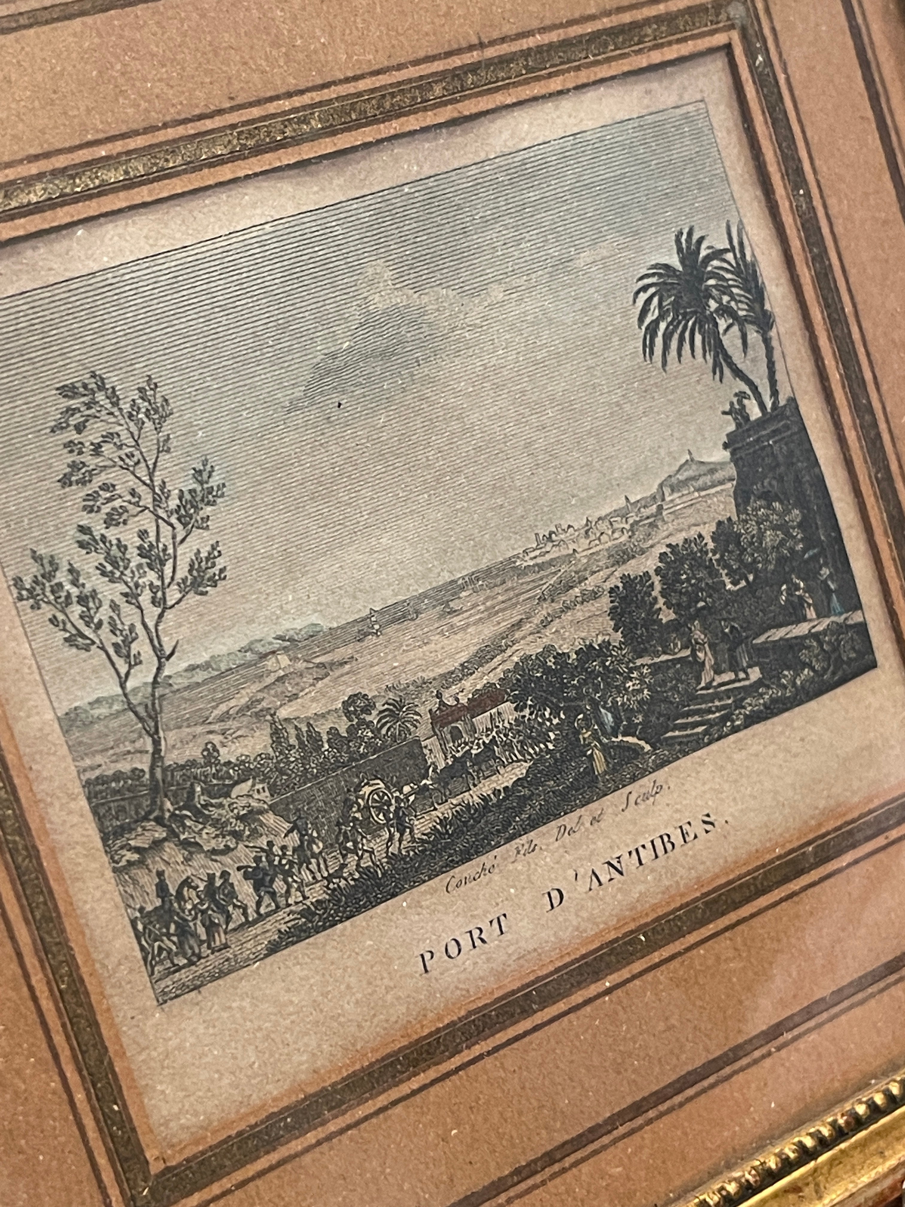 Antique French Miniature Framed Engraving