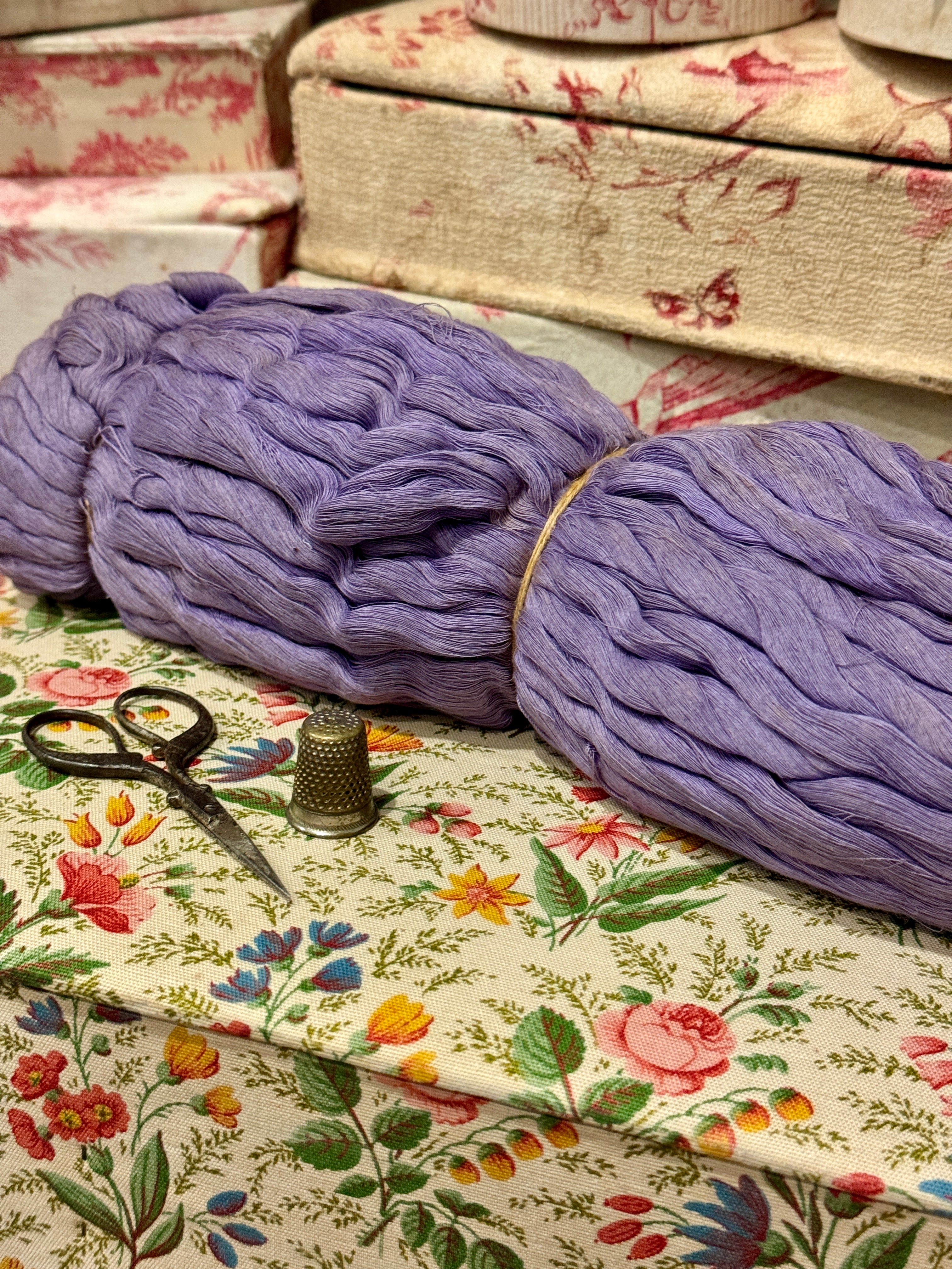 Beautiful Antique French Thread - Lavendar