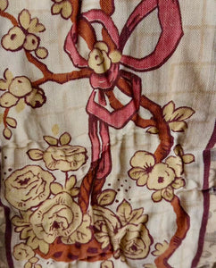 Antique 1800's French Hand Quilted Panel