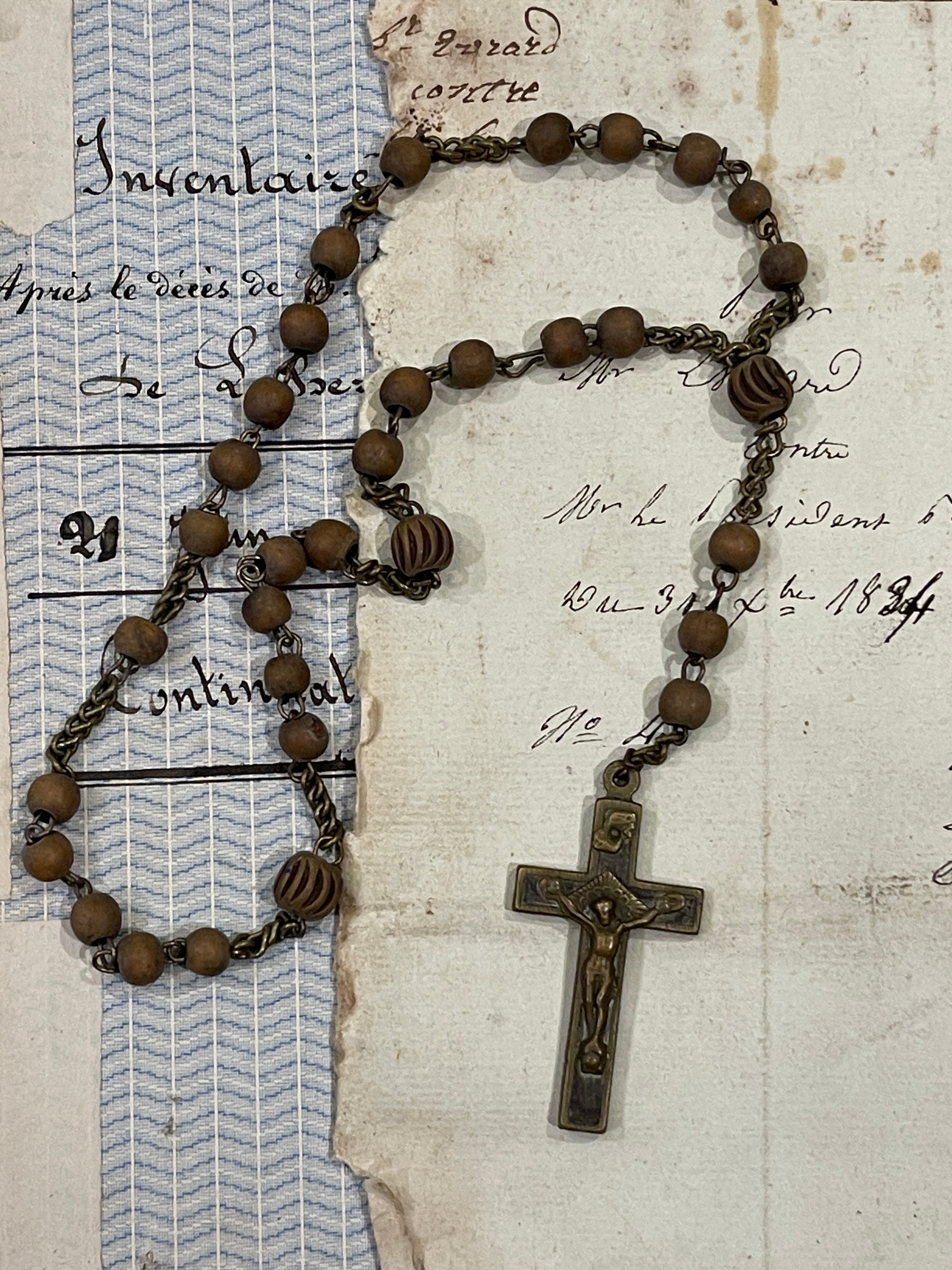 Antique French Rosary - ROS13