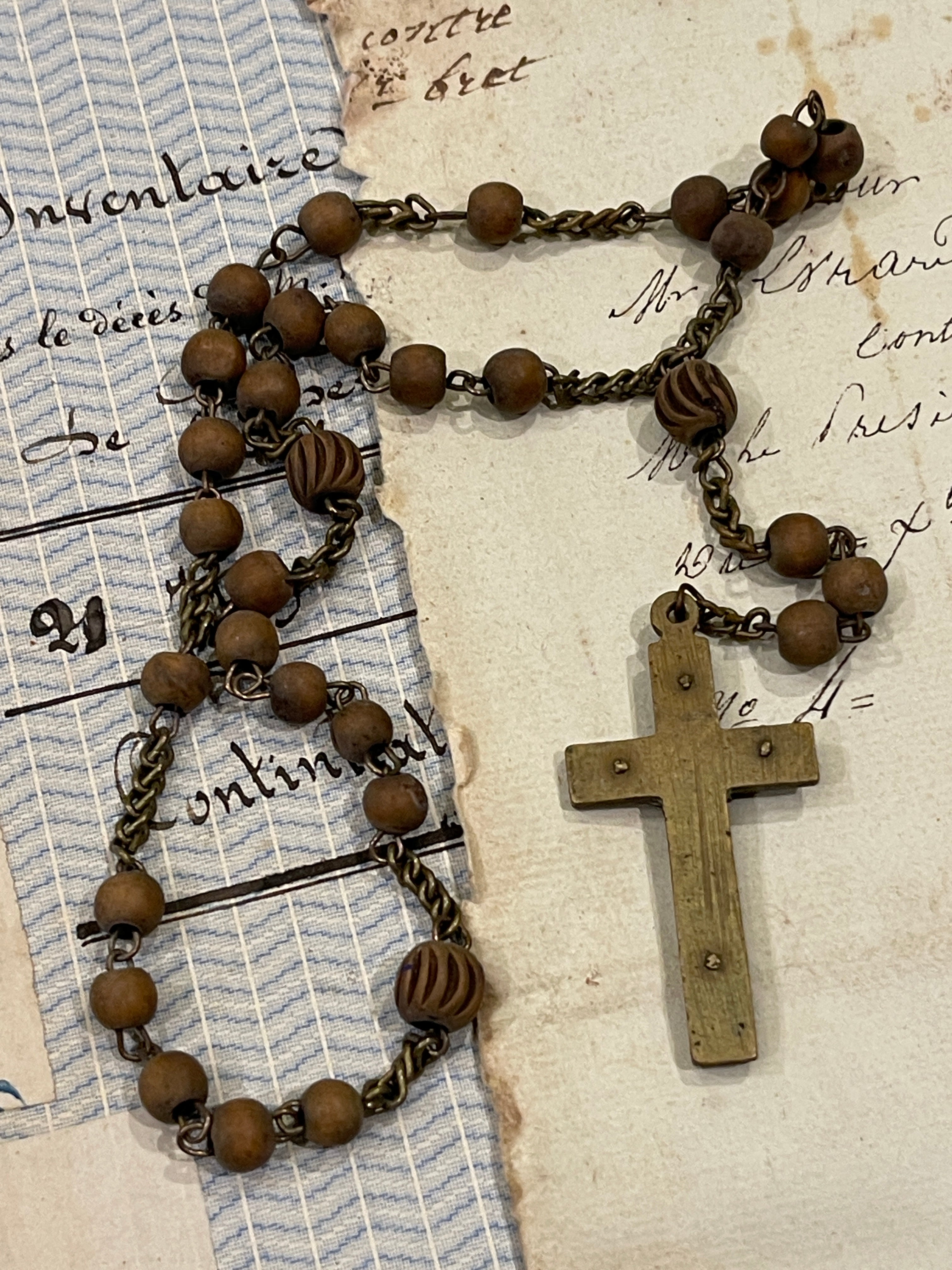 Antique French Rosary - ROS13